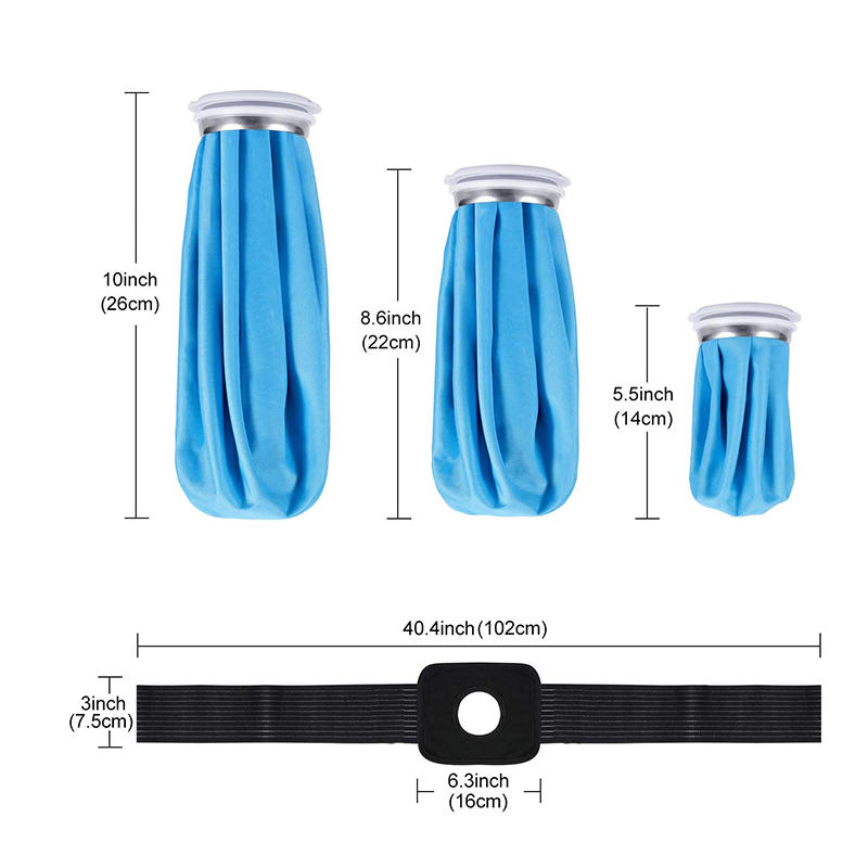 Customizable Reusable Ice Bag with Adjustable Wrap Belt 