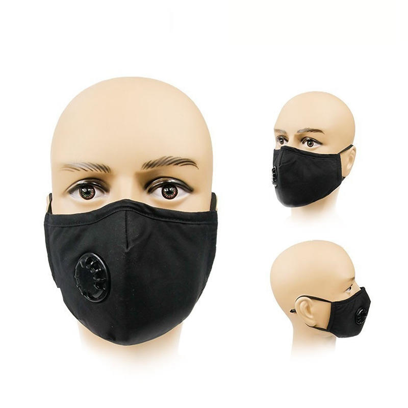 Novelty Reusable Black Cotton Mask with Carbon Filter 