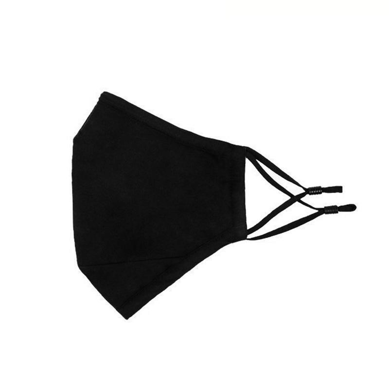 Reusable Retail 3 Layer Black Cotton Mask with Filters 