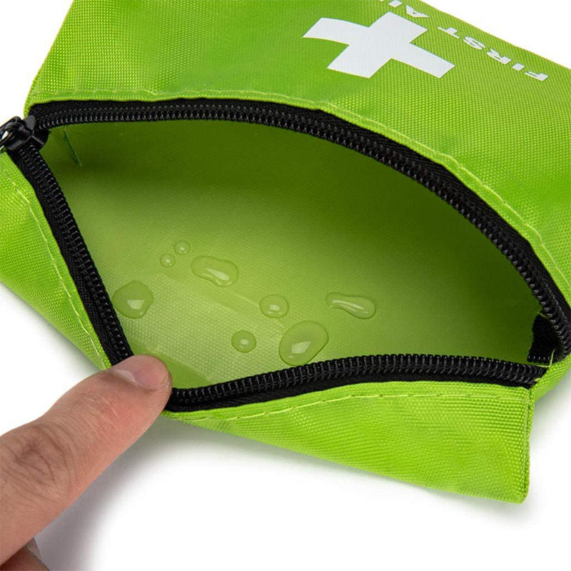 Green Empty First Aid Bag For Hiking Camping Cycling Travel Car 