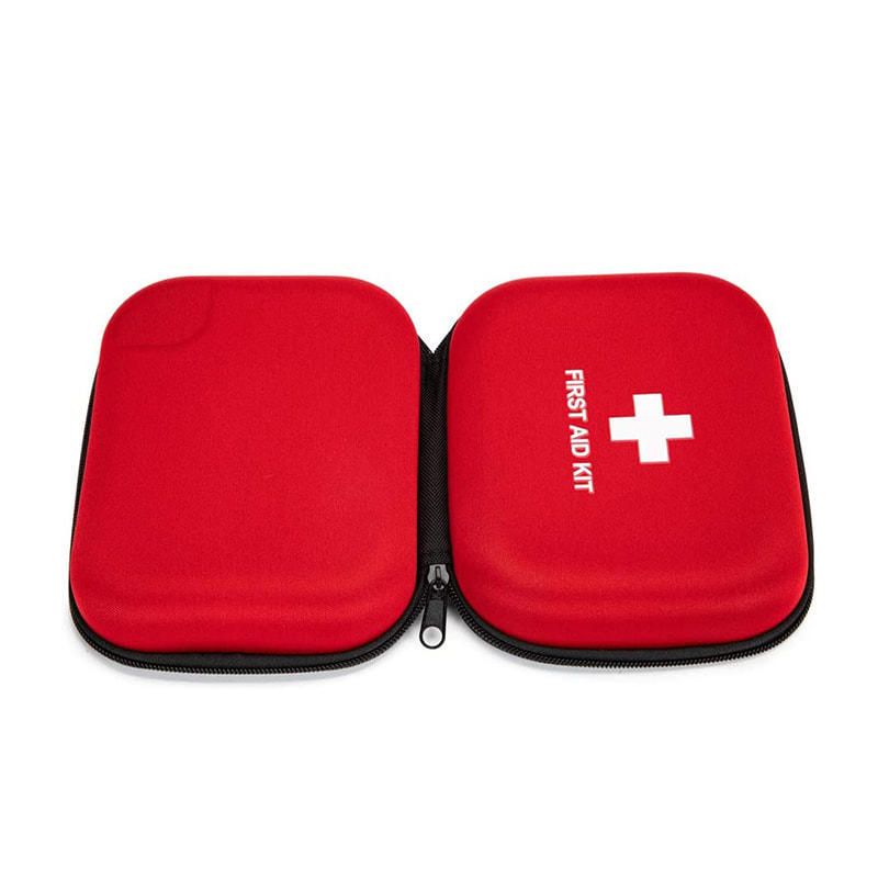 Custom Waterproof EVA Red Empty First Aid Case with Zipper Closure 