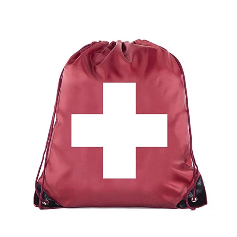 Promotional Custom Medical Drawstring Backpack First Aid Bag 