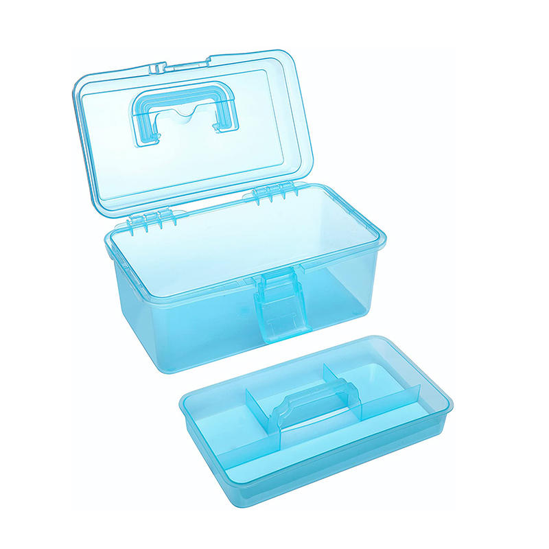 Portable Plastic Clear First Aid Box with Handle 