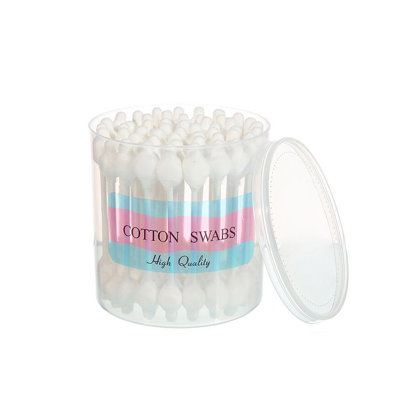 Cosmetic Soft Dual End Cotton Bud with Paper Sticker 