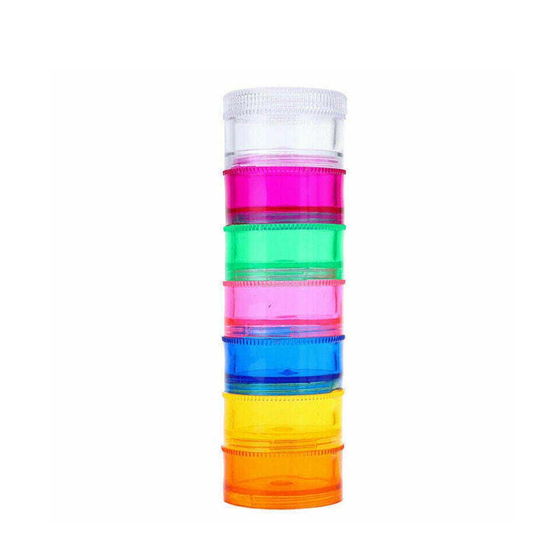 Stackable Rainbow Daily Weekly Medication Organizer 