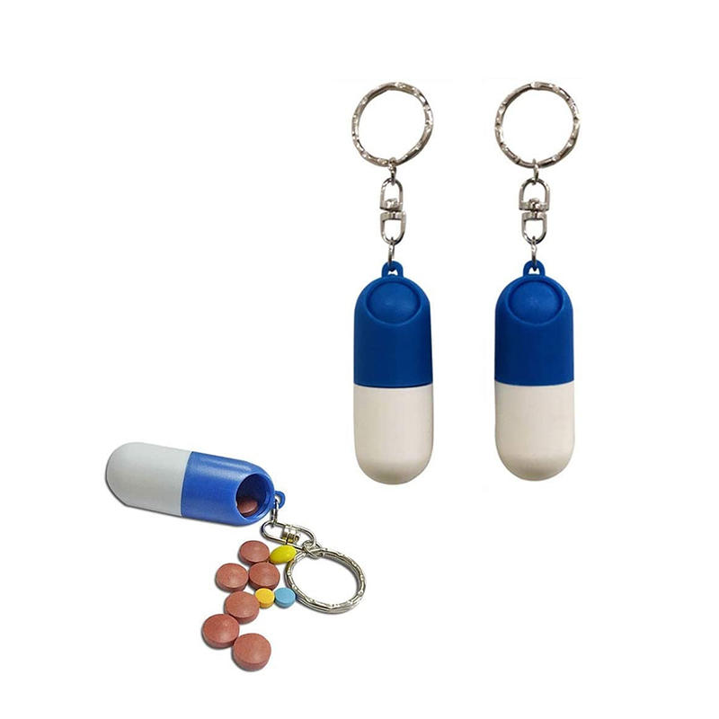 Waterproof Plastic Portable First Aid Keychain Pill Case 