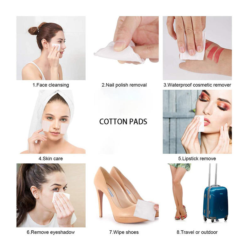 Disposable Soft Makeup Remover Cosmetic Cotton Pads 