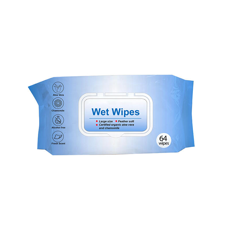 Portable Alcohol Free Fresh Scent Soft Wet Wipes 64 Wipes 