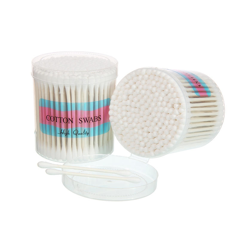 Retail Plastic Stick Soft Cotton Swab with Dual Ends 