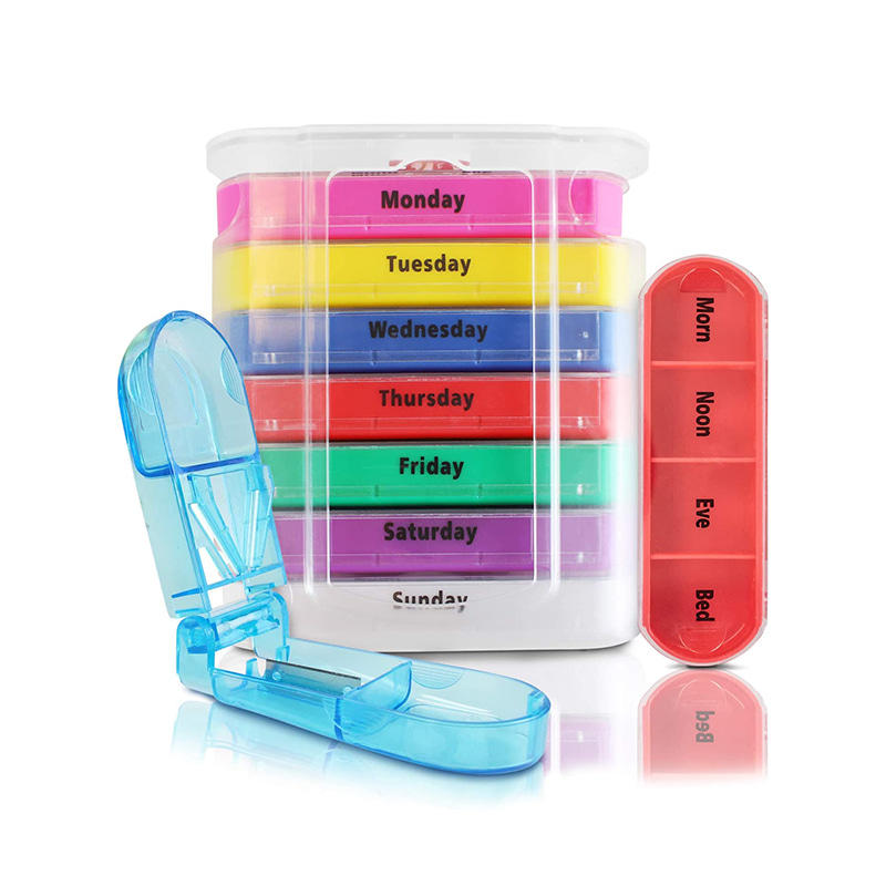 Promotional Protection Weekly Pill Dispenser with Pill Cutter 