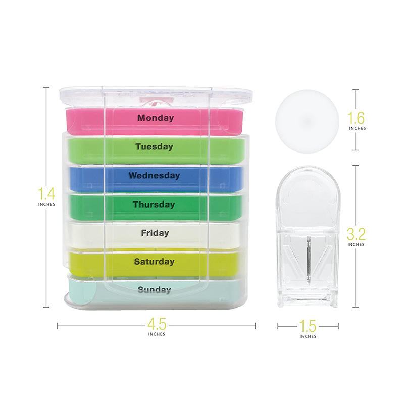 Promotional Protection Weekly Pill Dispenser with Pill Cutter 