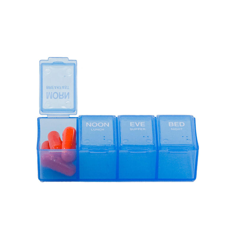 Portable Mini Daily Pill Planner with 4 Compartments 