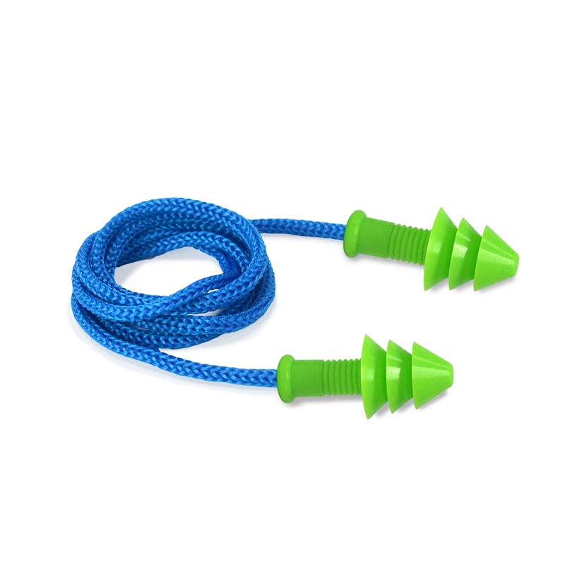 Pure Silicone Comfortable Reusable Noise Cancelling Christmas Tree Earplugs with String