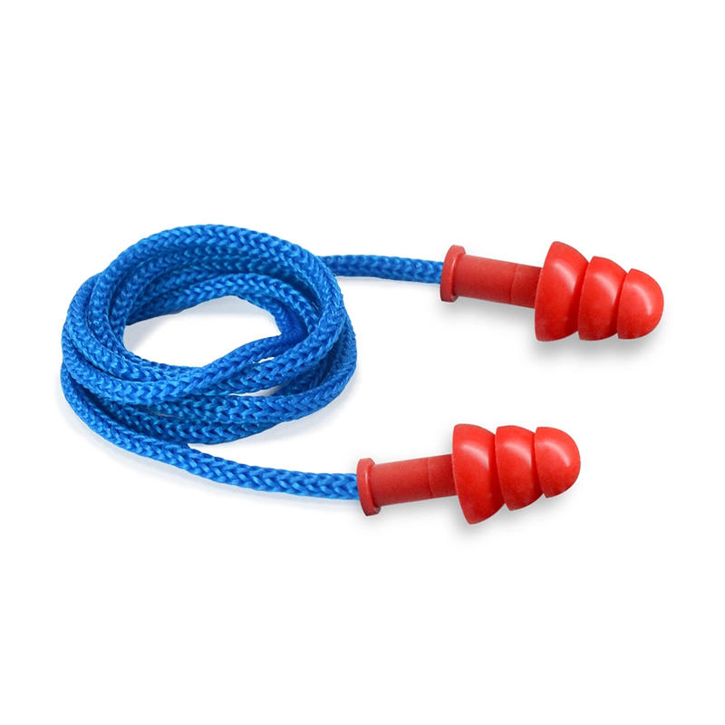 Waterproof Silicone Ear Plug with Cord Reusable Earplugs for Sleeping, Swimming