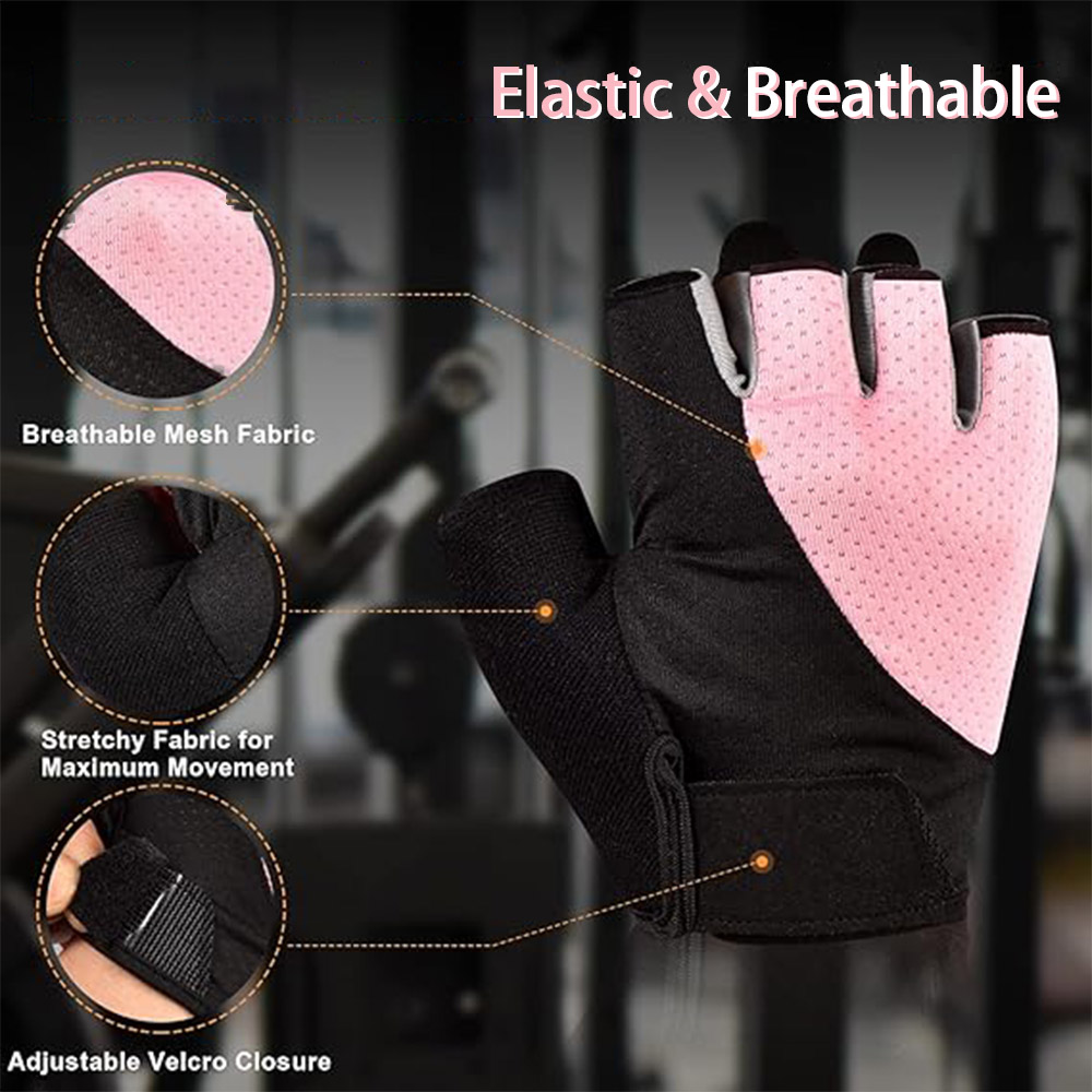 Gym Gloves Manufacturer, Fingerless Workout Gloves for Weightlifting, Breathable Fitness Gloves for Training and Sports