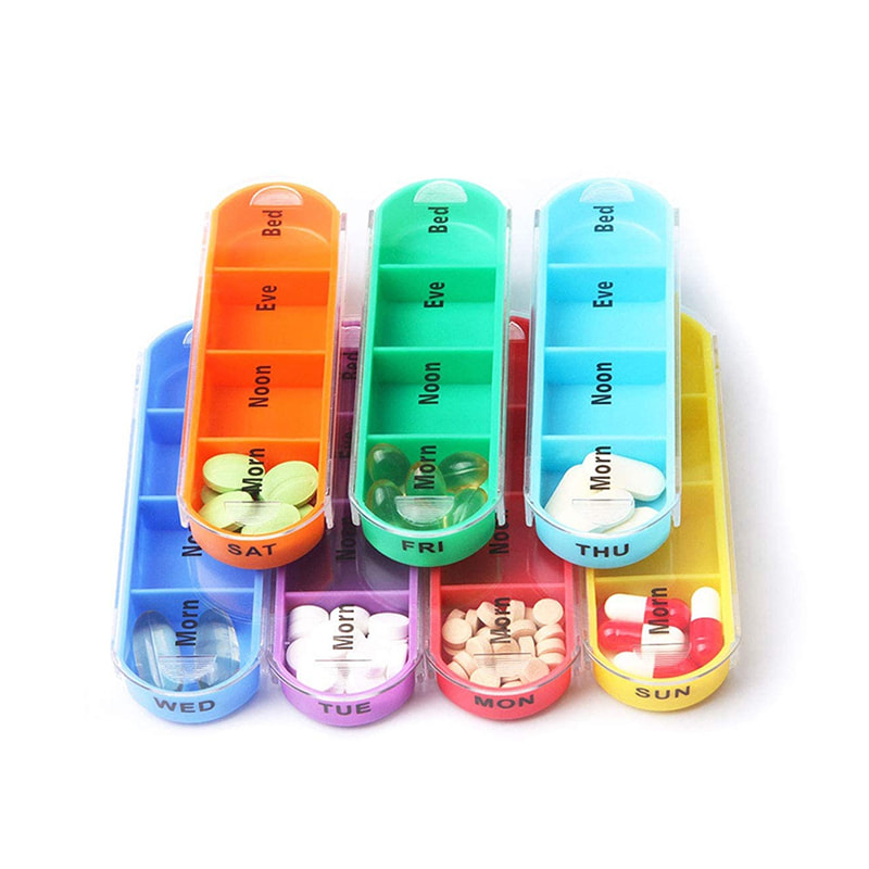 Mothers Day Gift Weekly Pill Organizer with PU Case 