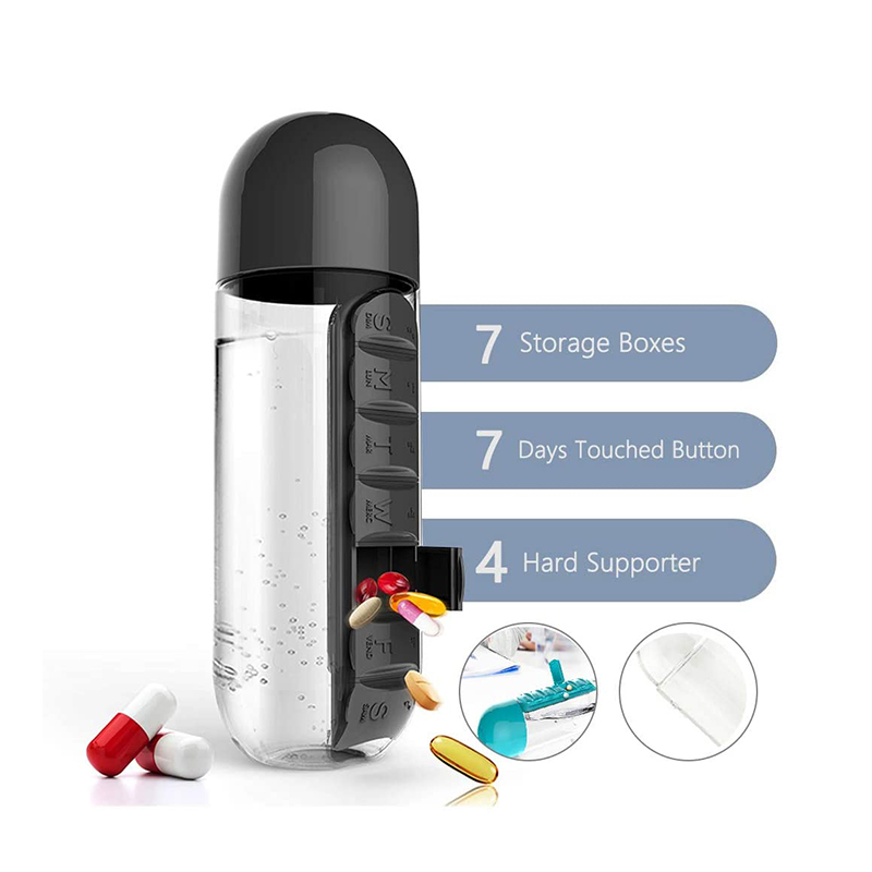 Outdoor Portable Weekly Pill Case Bottle for Travel 