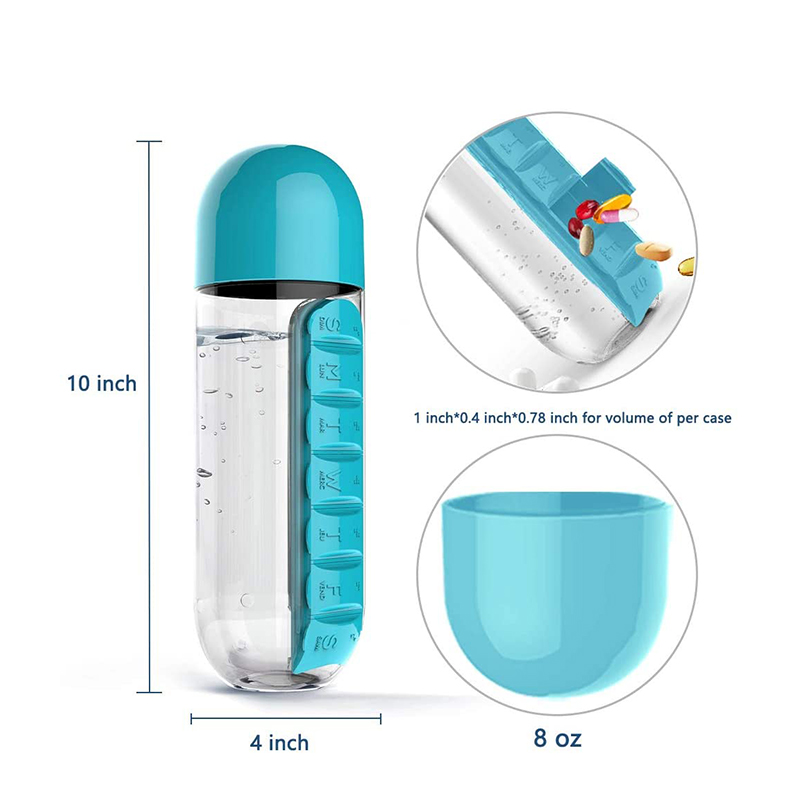 Outdoor Portable Weekly Pill Case Bottle for Travel 