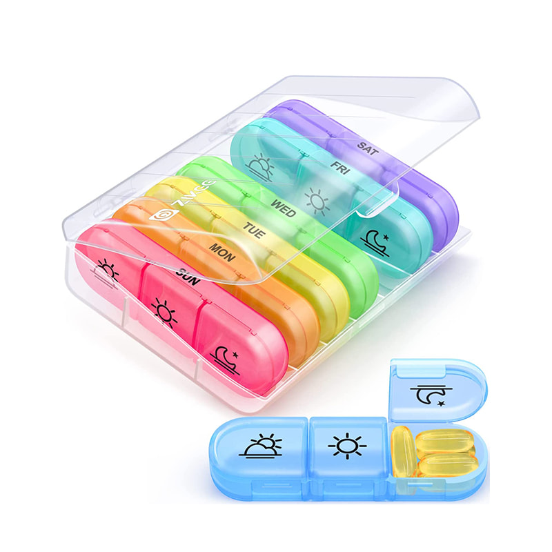 Compact Durable Travel Daily Weekly Pill Organizer 