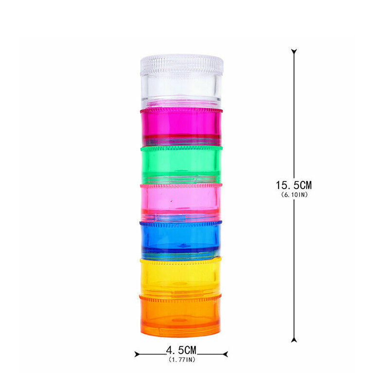 Stackable Rainbow Daily Weekly Medication Organizer 