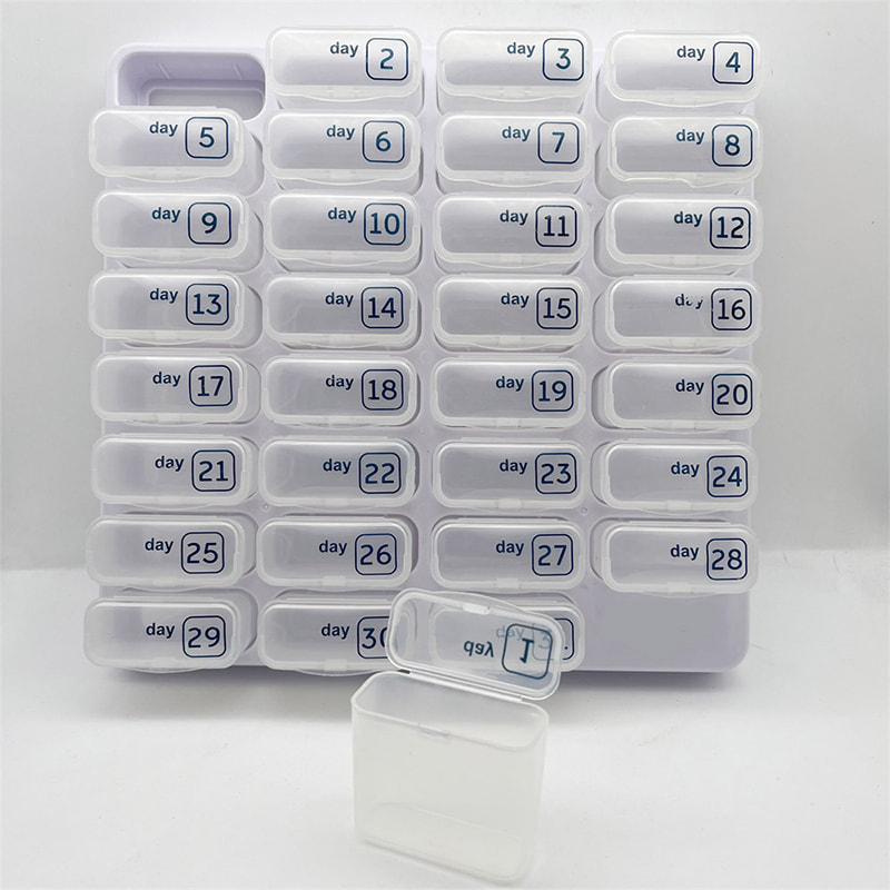 Removable Weekly 31 Day Monthly Pill Box 