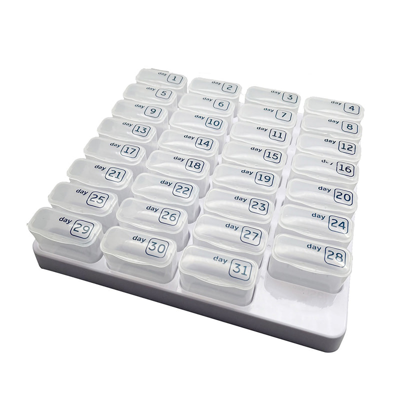 Removable Weekly 31 Day Monthly Pill Box 