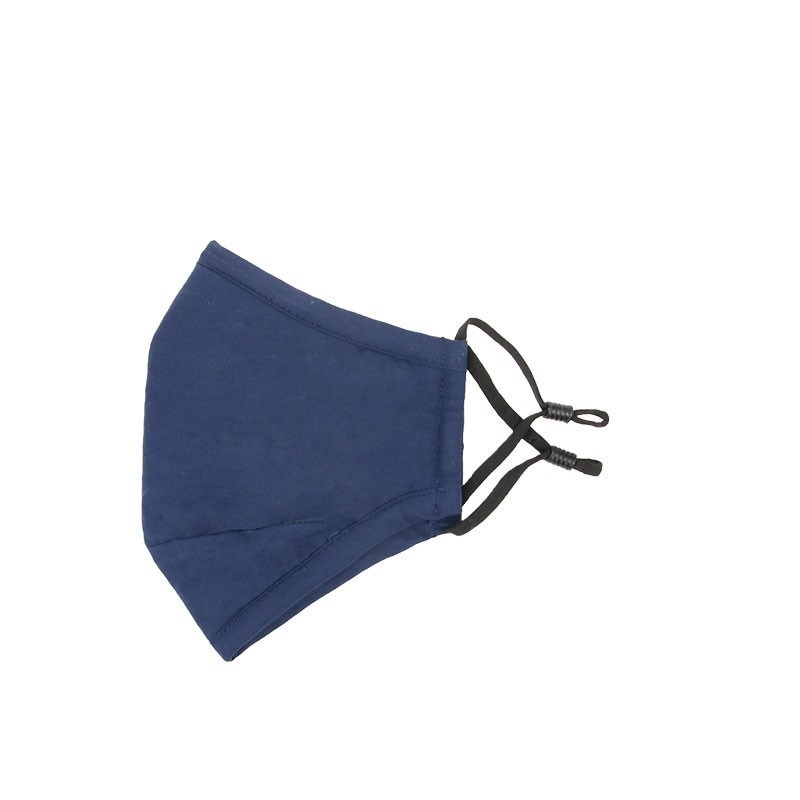 Washable Navy Cotton Mask with Breathing Valve 