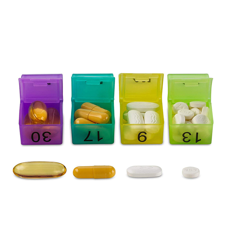 Reusable Monthly Weekly Daily Pill Dispenser for Travel 